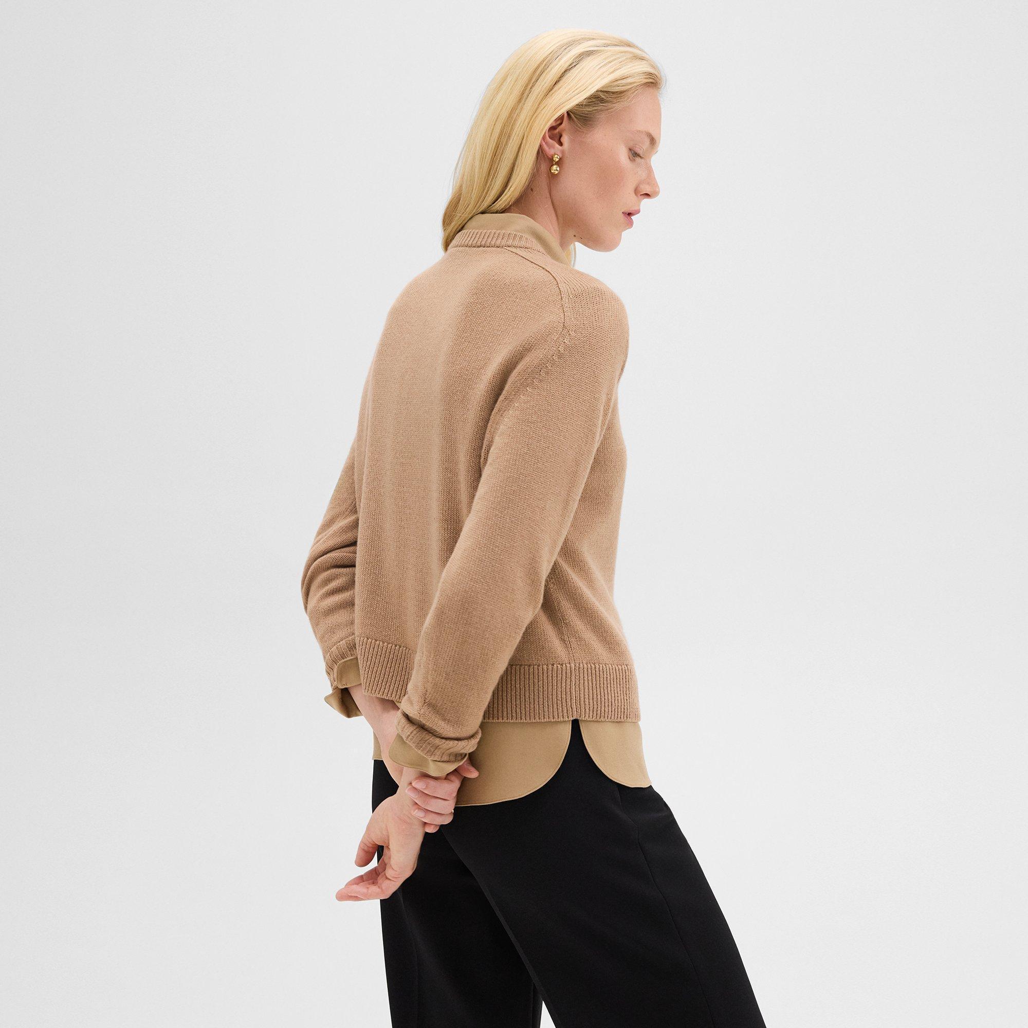 Cashmere Cropped Sweater | Theory Product Image