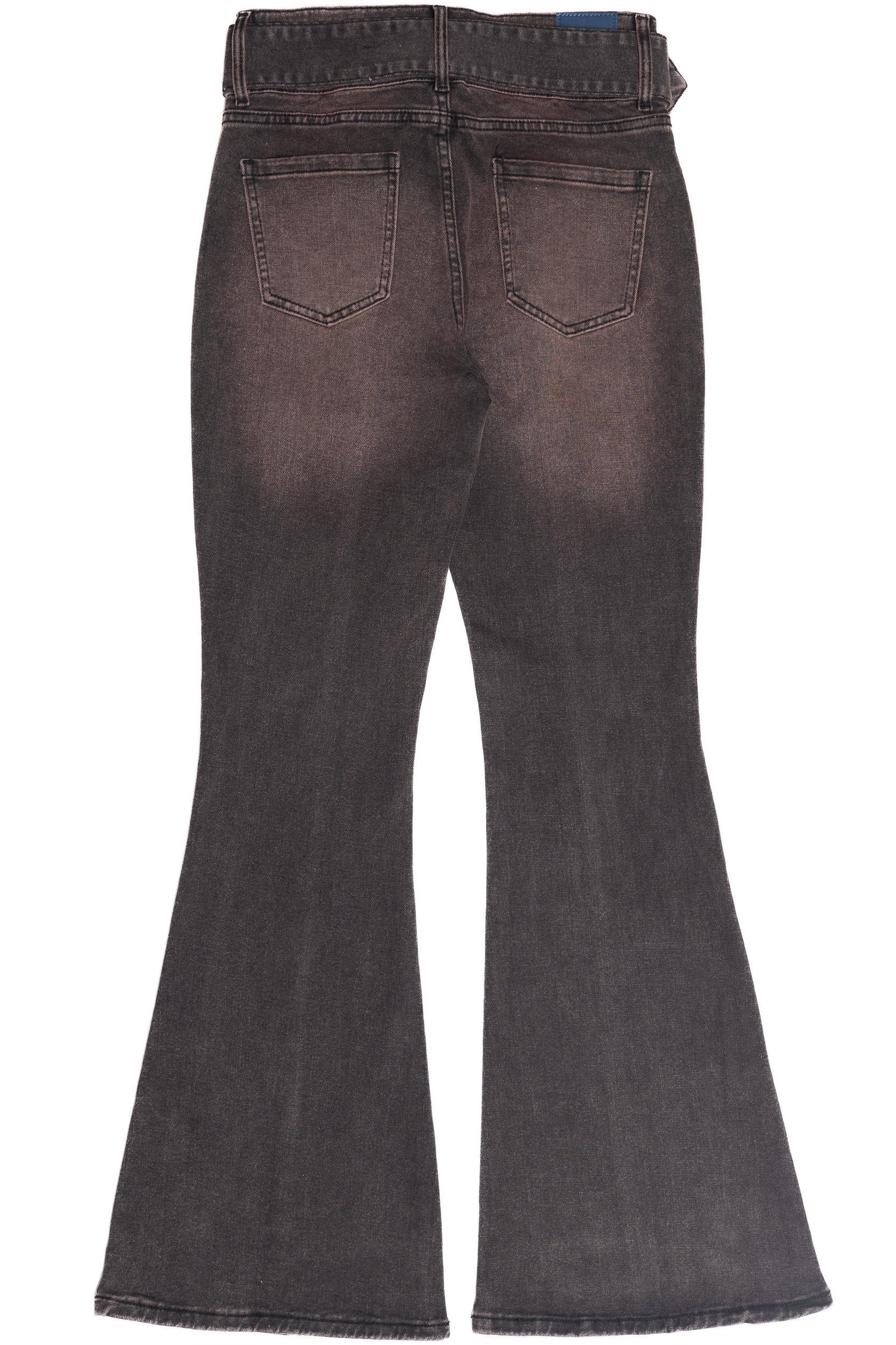 Belted Flare Grunge Wash Jeans Product Image