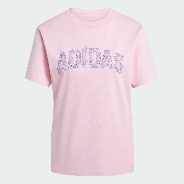 adidas Tech Illustrate Graphic Tee True Pink XS Womens Product Image
