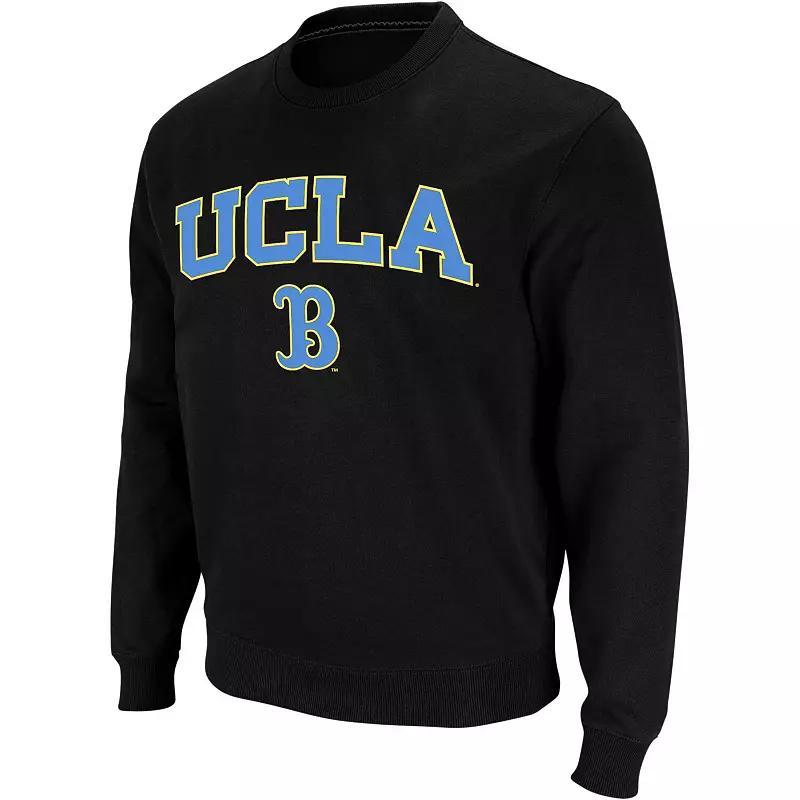 Men's Colosseum Black UCLA Bruins Arch & Logo Crew Neck Sweatshirt, Size: Medium Product Image