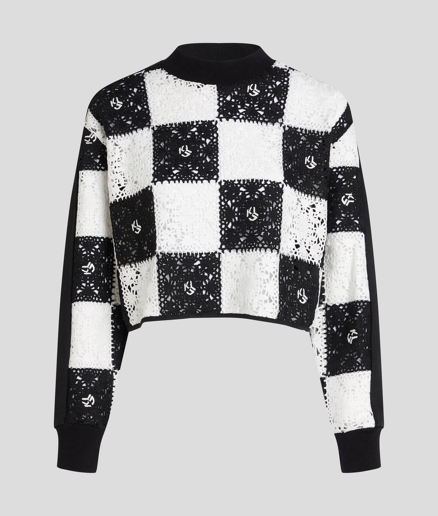 CROCHET CROPPED SWEATER Product Image