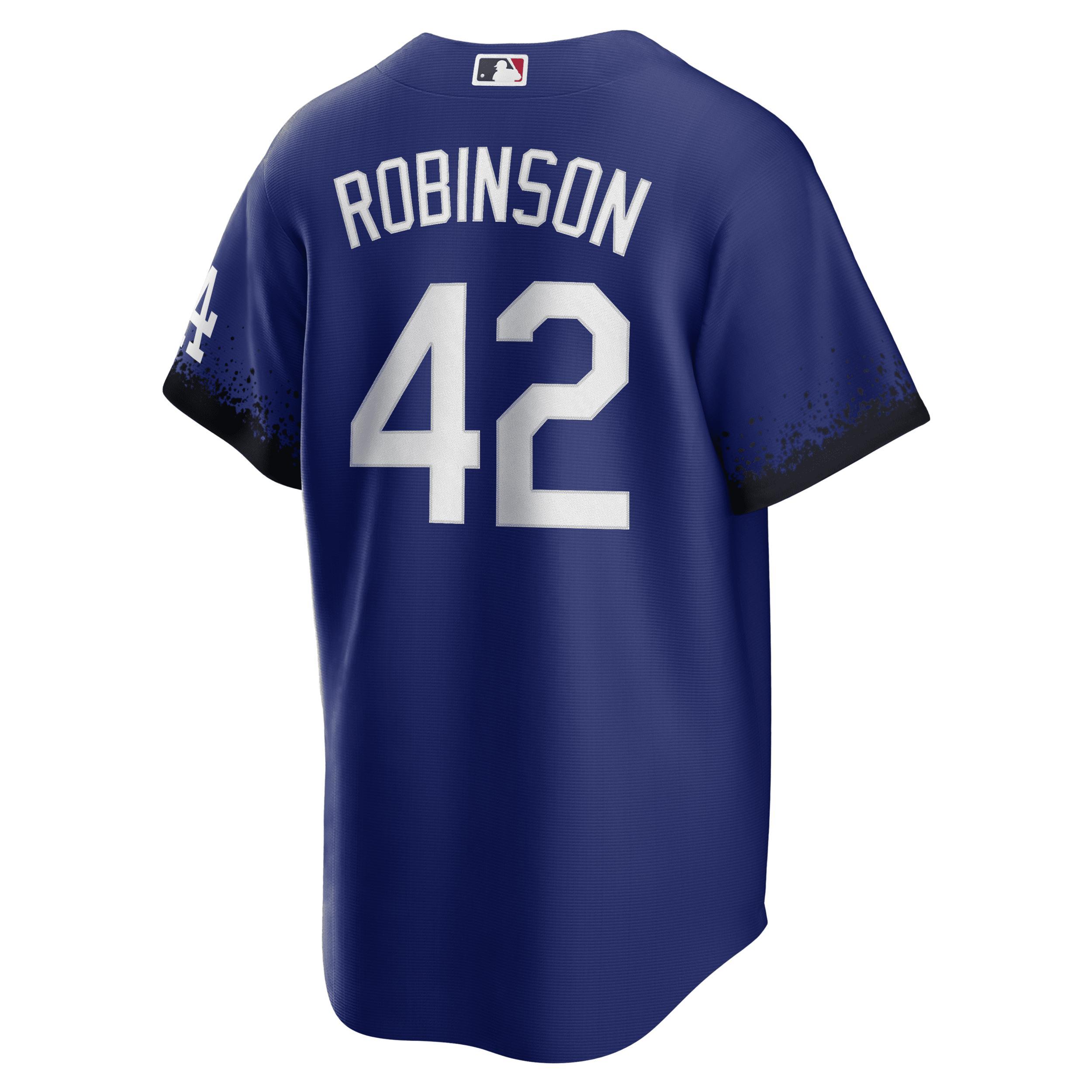 Men's Nike Jackie Robinson Royal Los Angeles Dodgers City Connect Replica Player Jersey, Size: Medium, Team Product Image