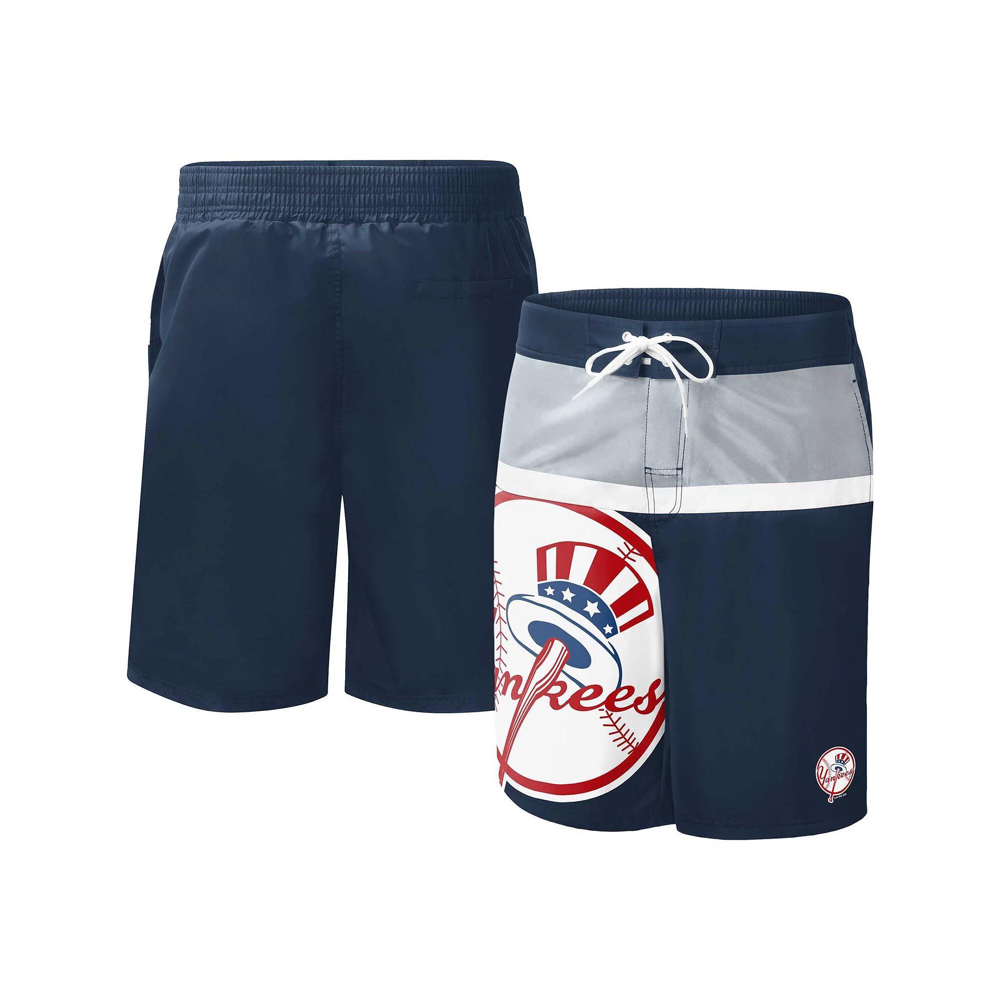 Men's G-III Sports by Carl Banks Navy New York Yankees Sea Wind Swim Shorts, Size: Large, Blue Product Image