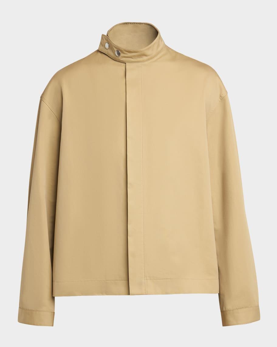 Mens Boxy Cotton-Silk Poplin Jacket Product Image