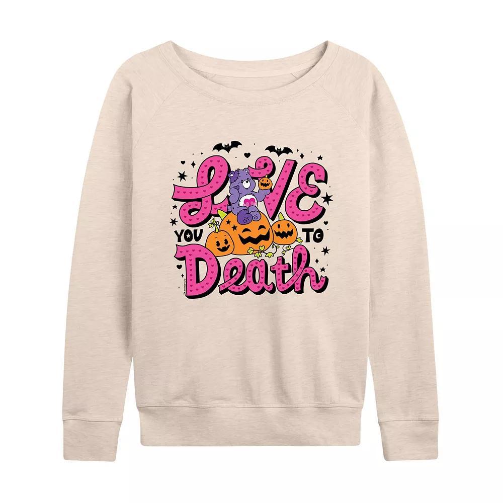 Womens Care Bears Halloween Love You To Death French Terry Long Sleeve Tee Product Image