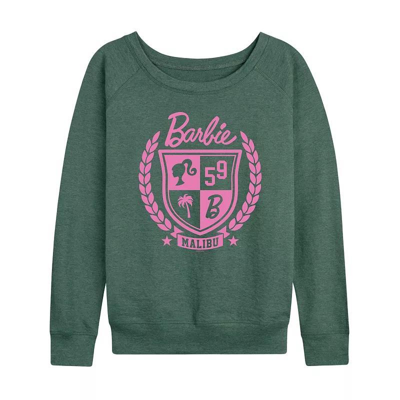 Womens Barbie Varsity Malibu Seal French Terry Long Sleeve Tee Product Image
