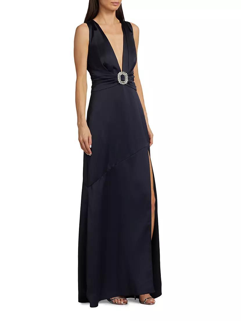 August Satin Sleeveless Gown Product Image