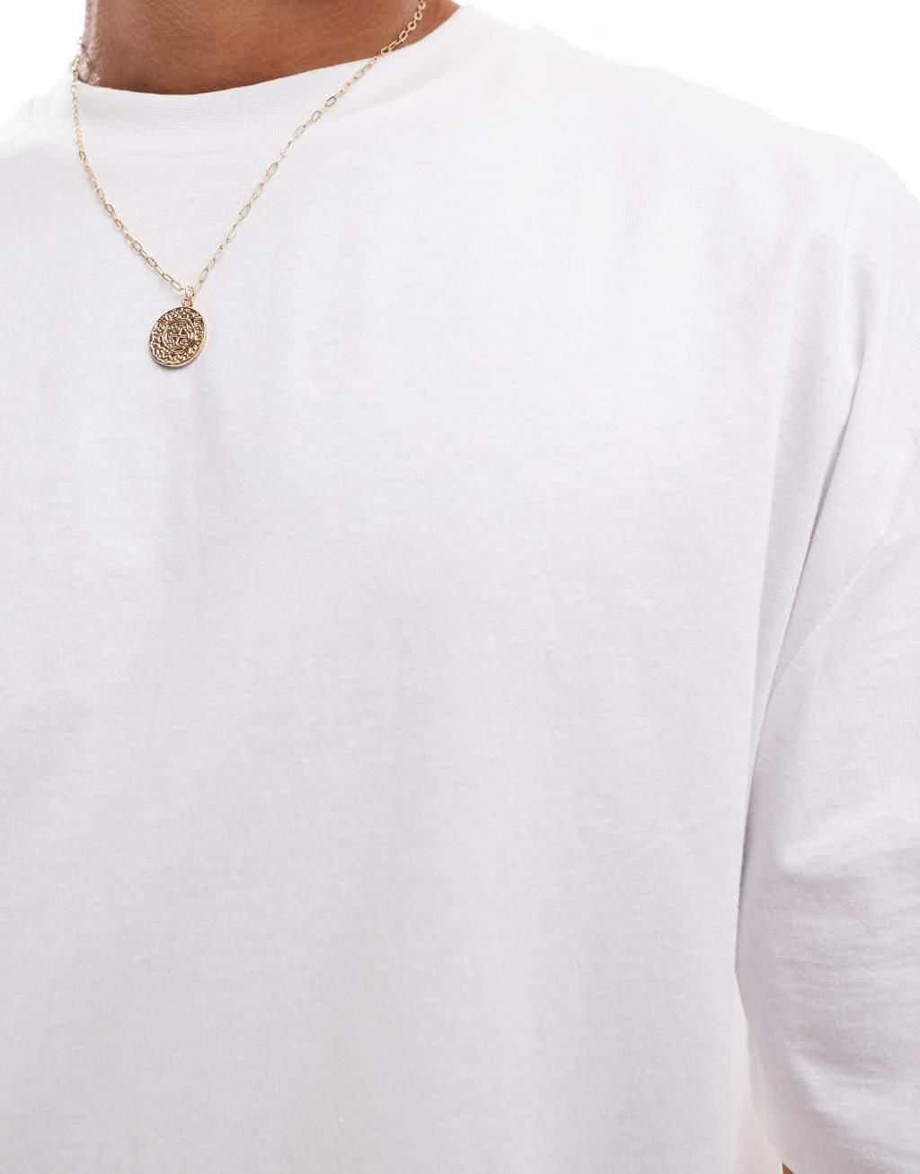 ASOS DESIGN oversized t-shirt in white with scenic back print Product Image
