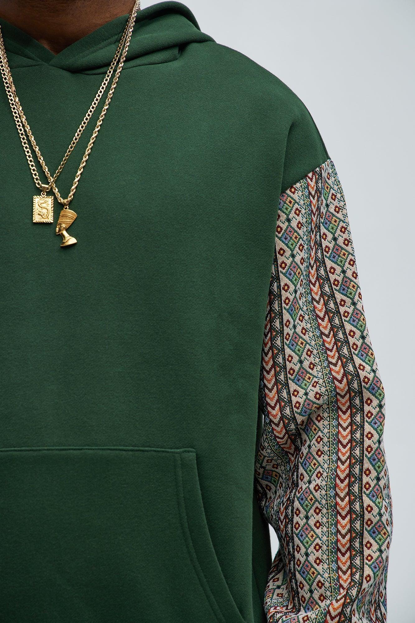 Western Imperial Tapestry Hoodie - Green Product Image