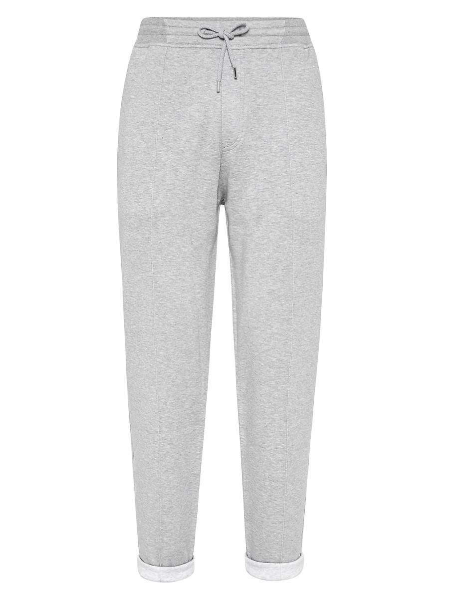 Mens French Terry Double Cloth Trousers with Crte Detail Product Image