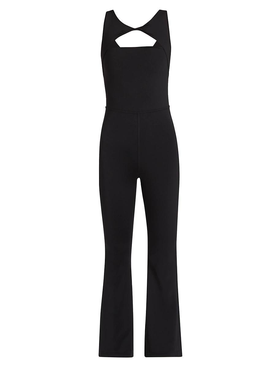 Womens Flared Twist-Front Jumpsuit Product Image