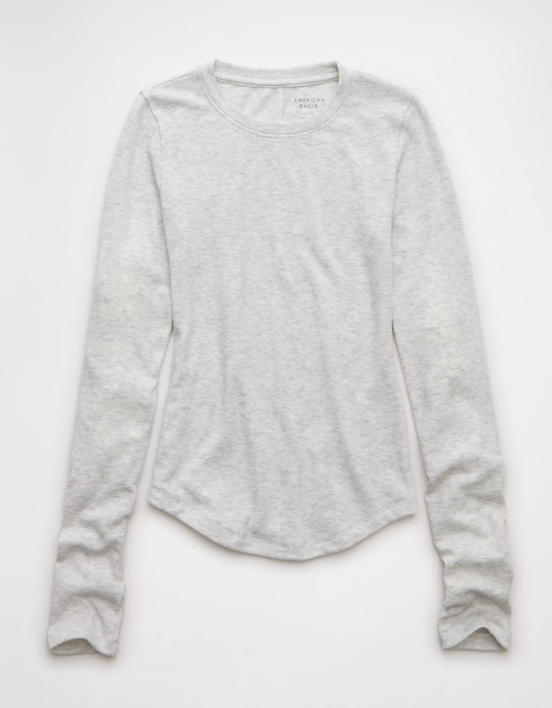 AE Long Sleeve Cozy Crewneck T-Shirt Product Image