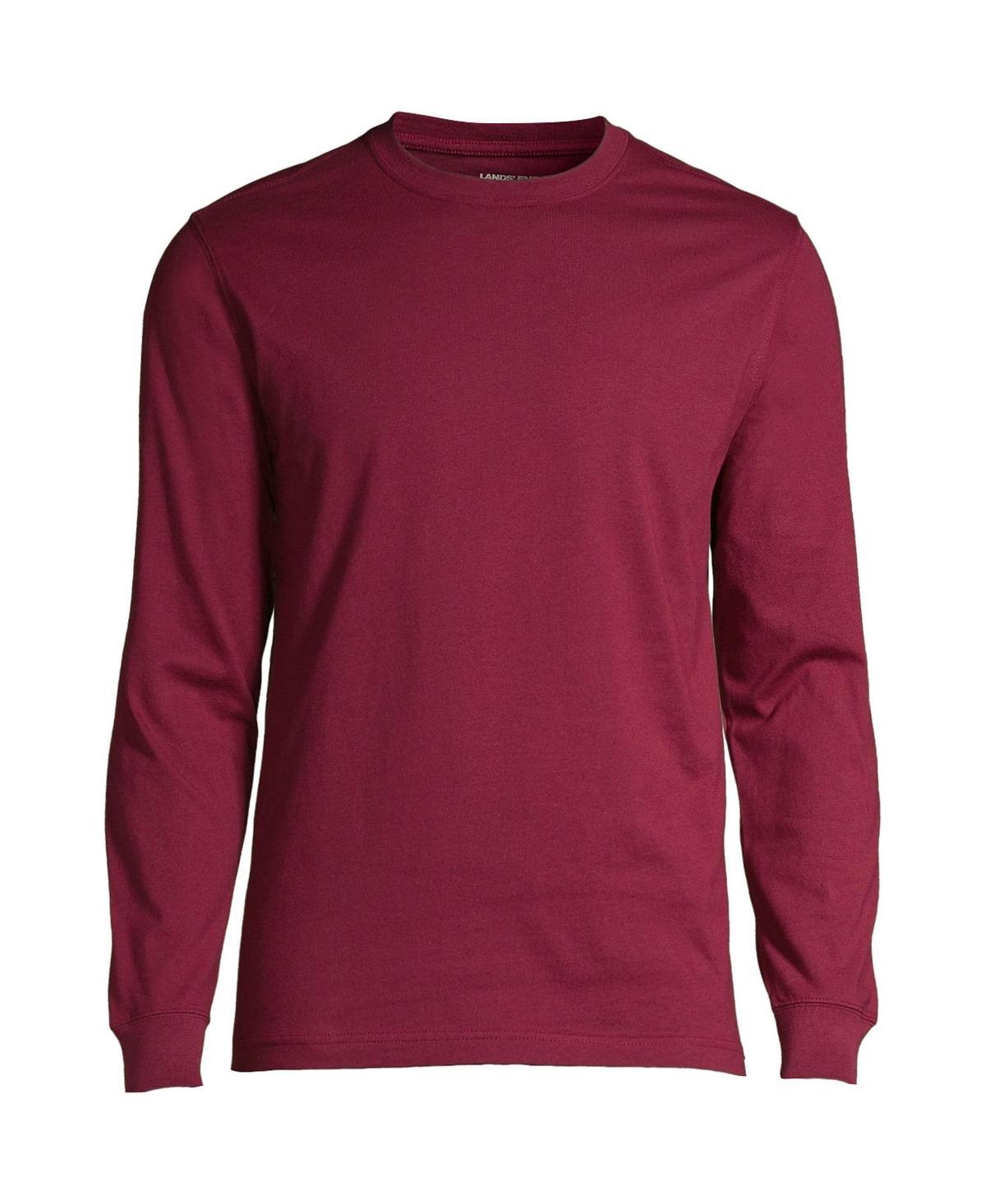 Men's Lands' End Essential Long Sleeve School Uniform T-shirt, Size: Medium, Red Product Image