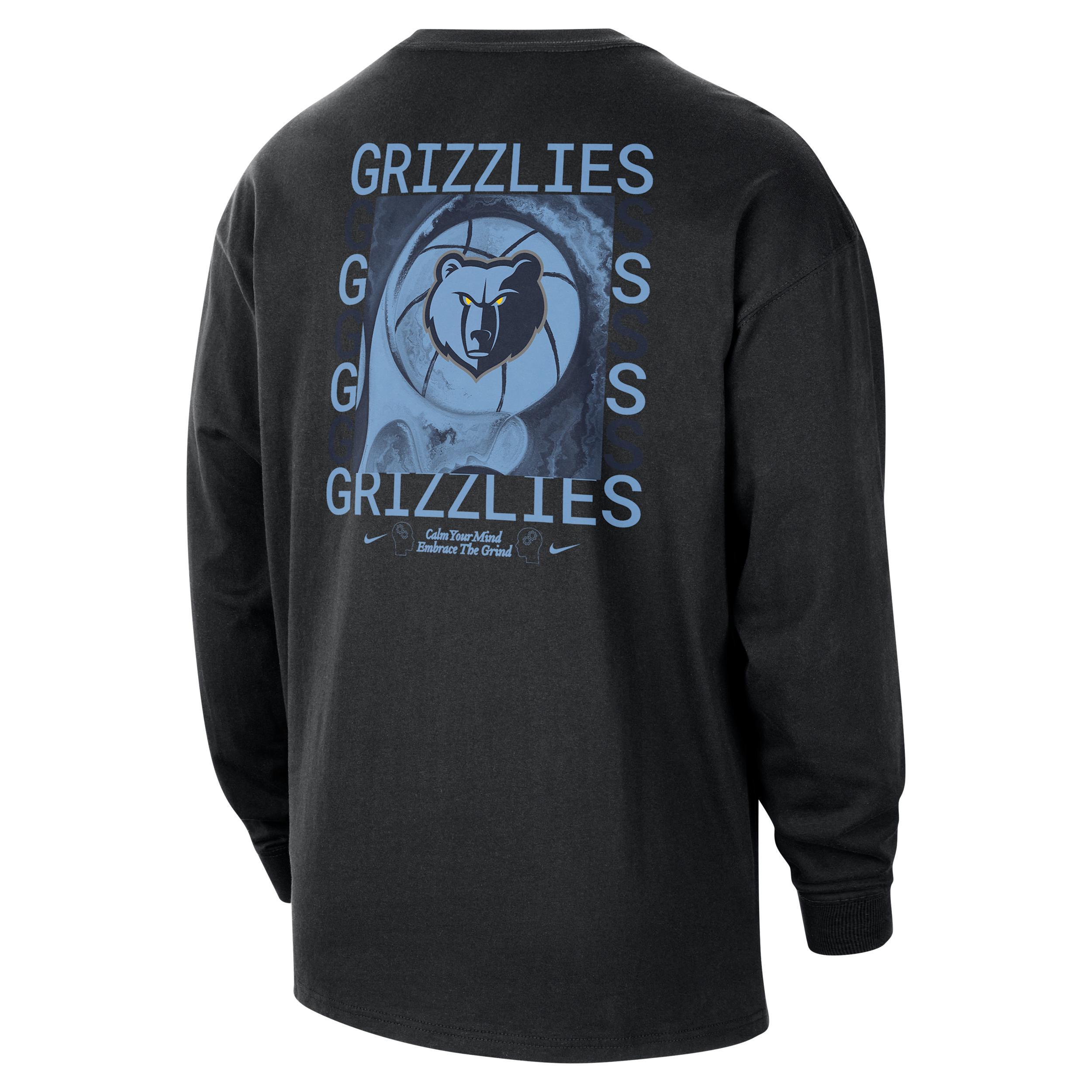 Memphis Grizzlies Courtside City Edition Nike Men's NBA Max90 Long-Sleeve T-Shirt Product Image