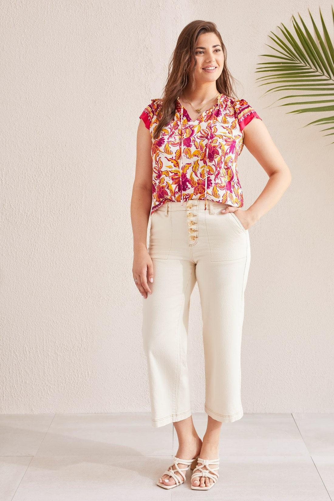 Brooke High Rise Wide Leg Jeans With Button Fly Product Image
