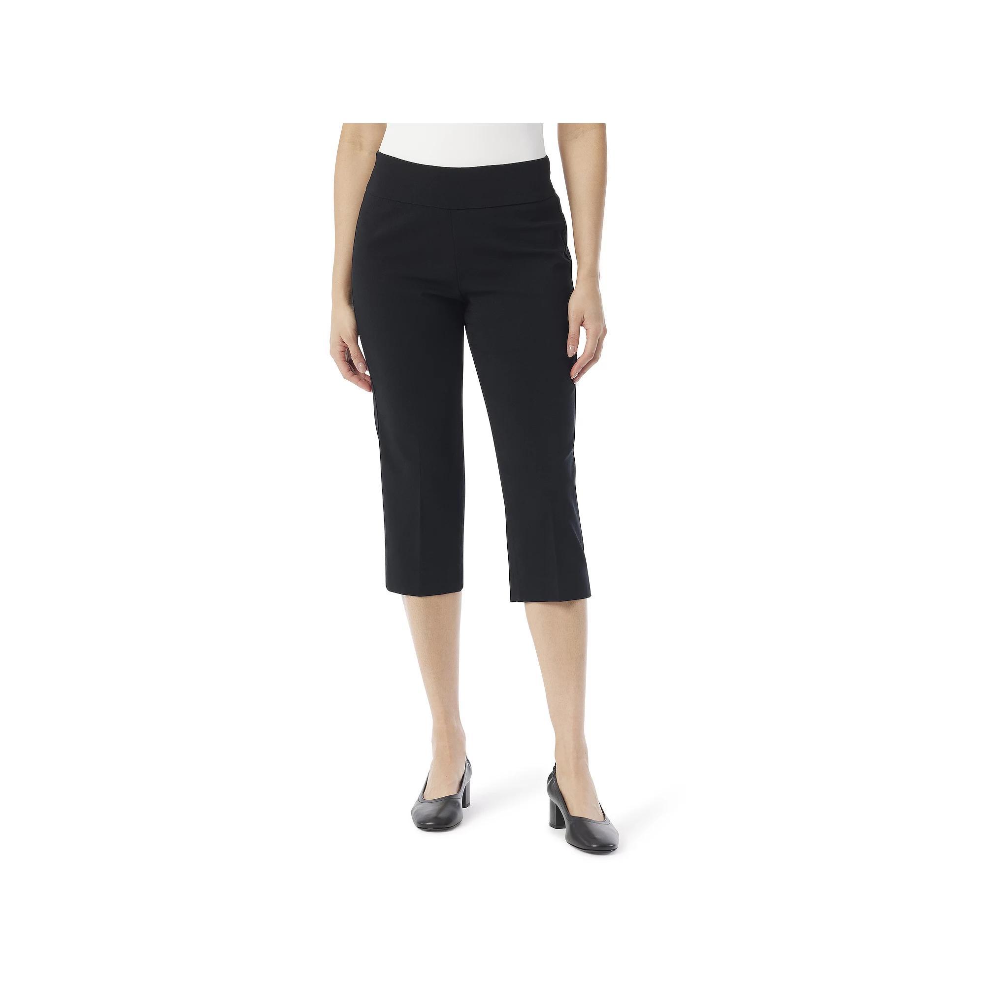 Women's Gloria Vanderbilt Pull On Capris, Size: 18, Black Product Image