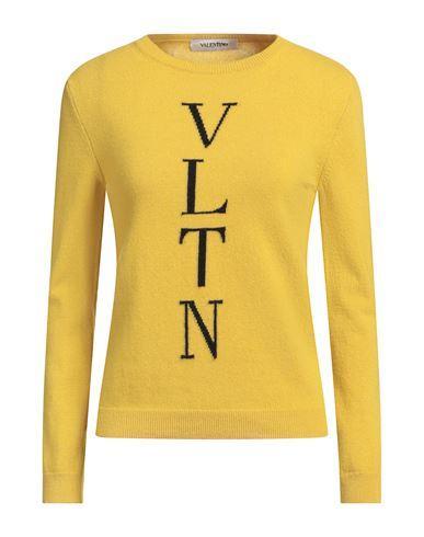 VALENTINO Garavani Woman Sweater Ocher Size 8 Virgin Wool In Yellow Product Image