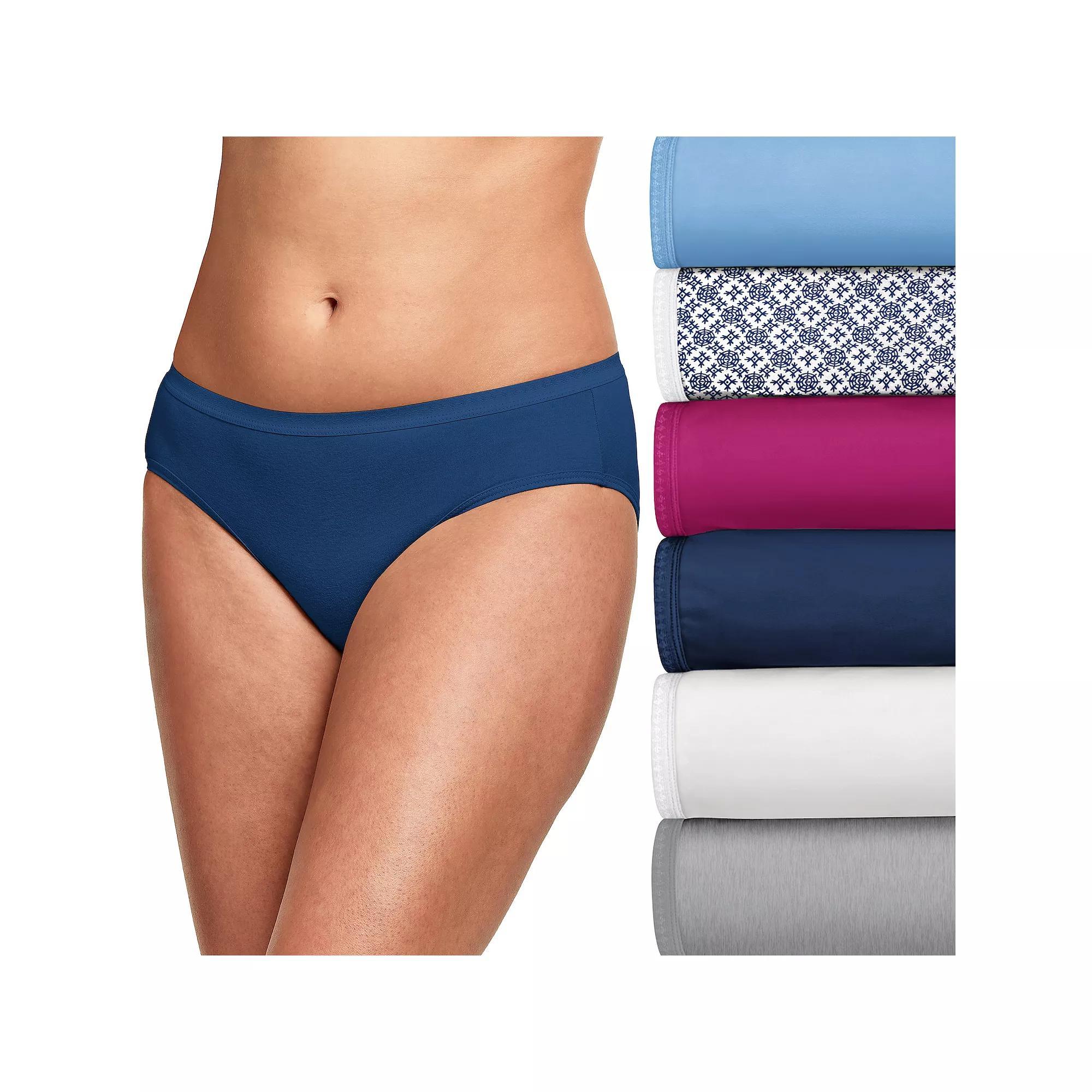 Hanes Ultimate 6-Pack Breathable Hipster Underwear 41H6CC, Womens Product Image