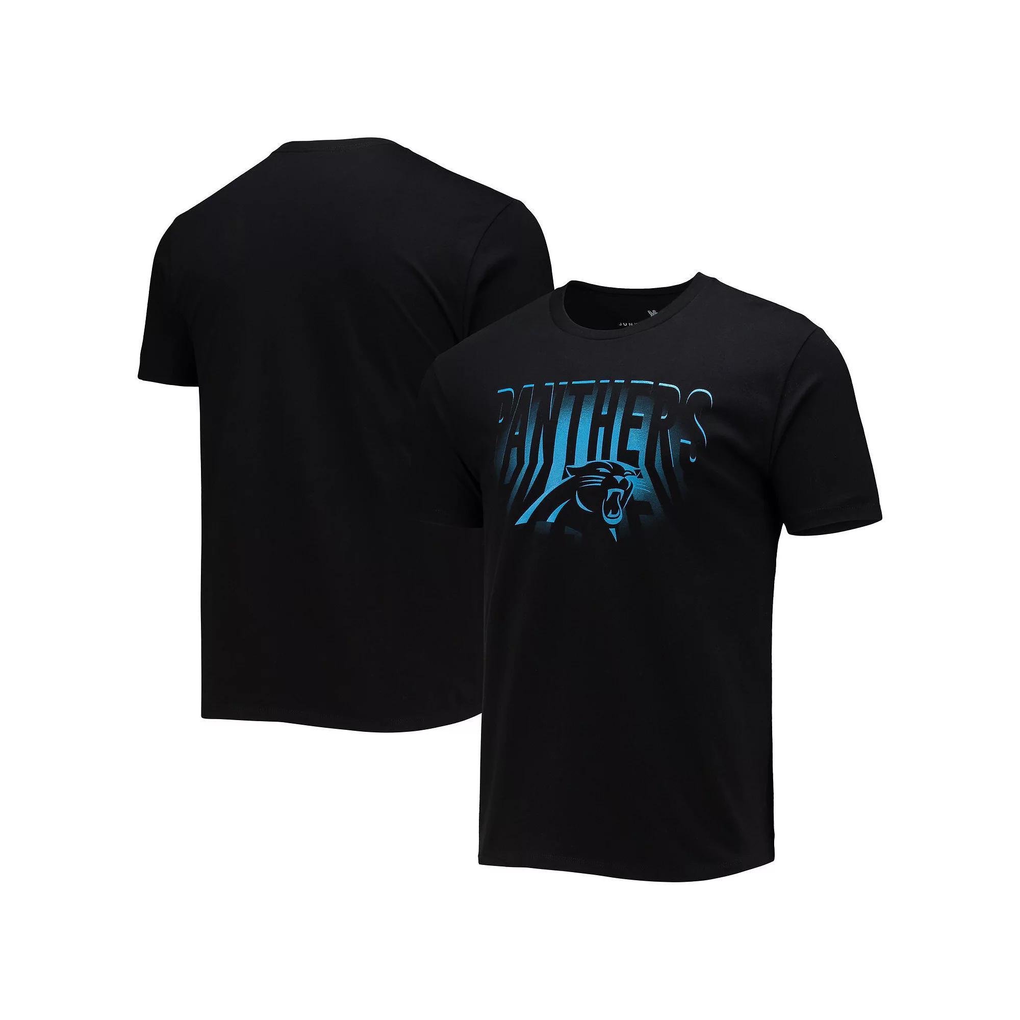 Men's Junk Food Black Carolina Panthers Spotlight T-Shirt, Size: Small Product Image