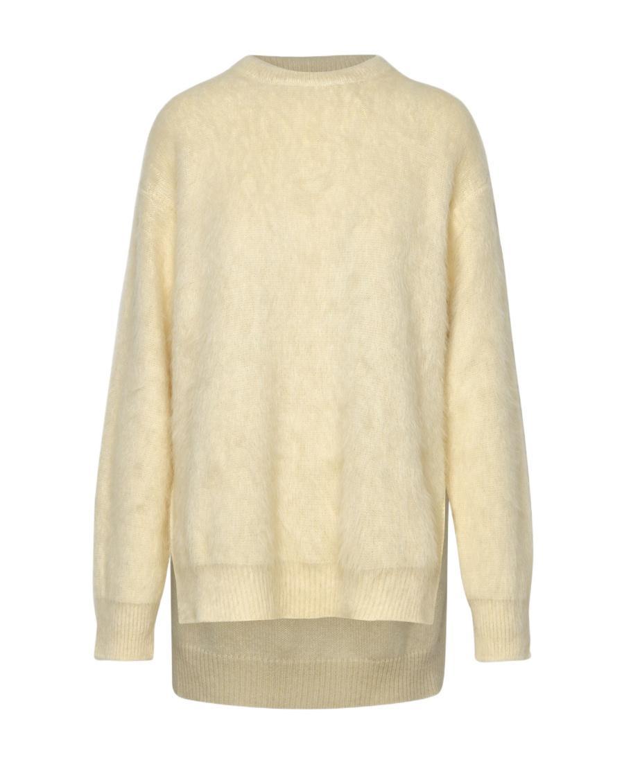 JIL SANDER Ivory Alpaca Blend Sweater In White Product Image
