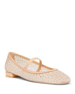 Stuart Weitzman Womens Arabella Embellished Flats Product Image