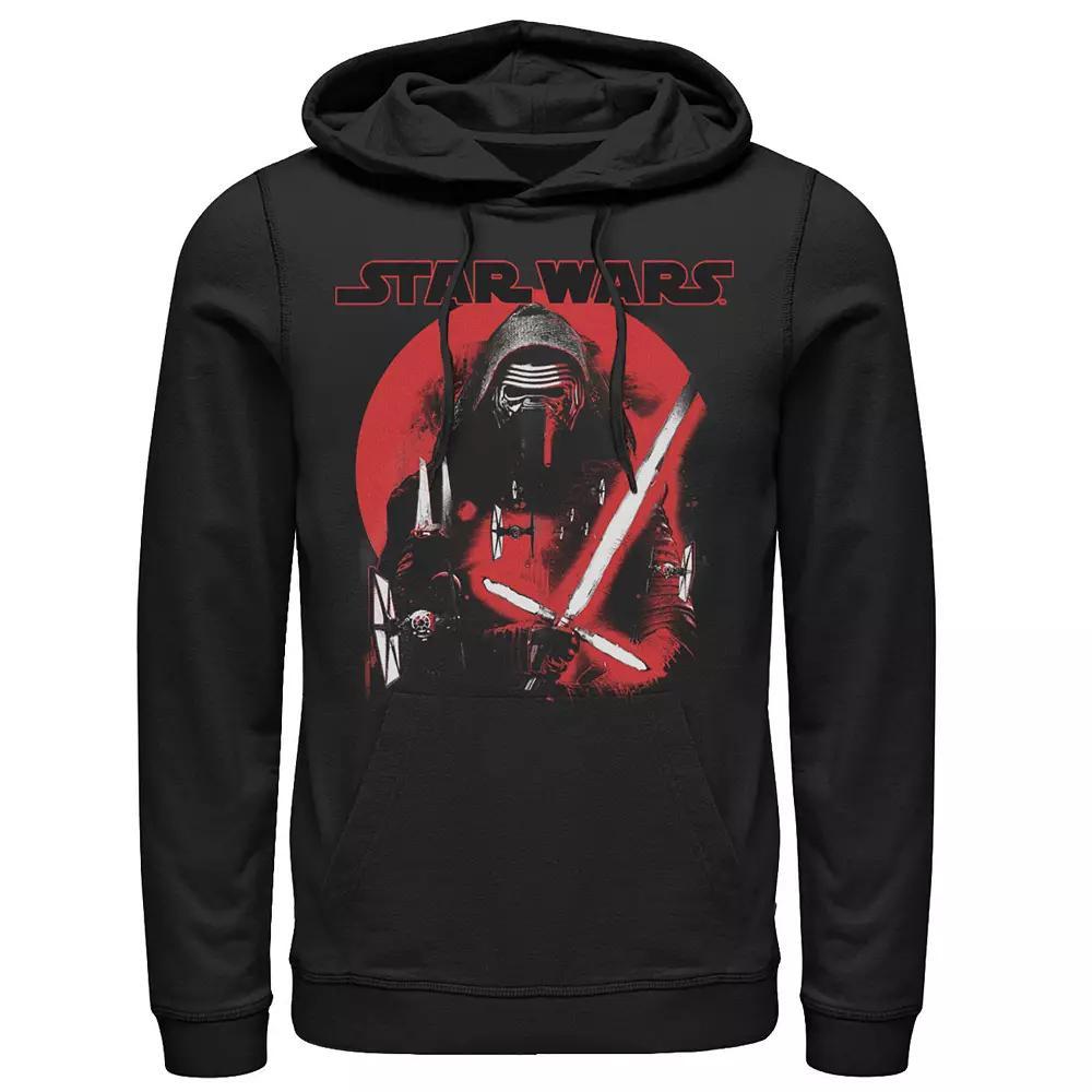Men's Star Wars The Mandalorian The Child Triangle Galaxy Touch Graphic Hoodie, Size: XL, Black Product Image