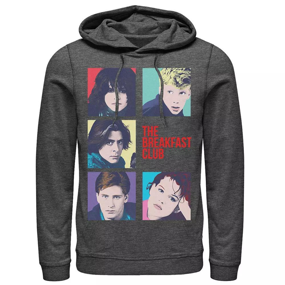 Men's Breakfast Club Group Shot Squares Hoodie, Size: Large, Grey Heather Product Image