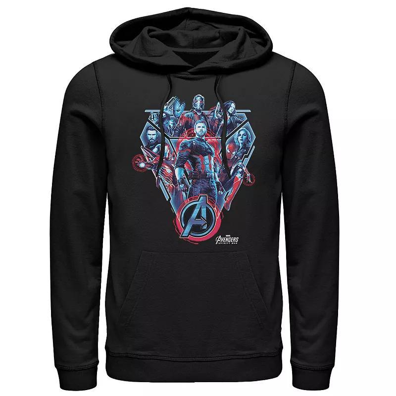Men's Jurassic Park Retro Colors Checkered Logo Hoodie, Size: Large, Blue Product Image