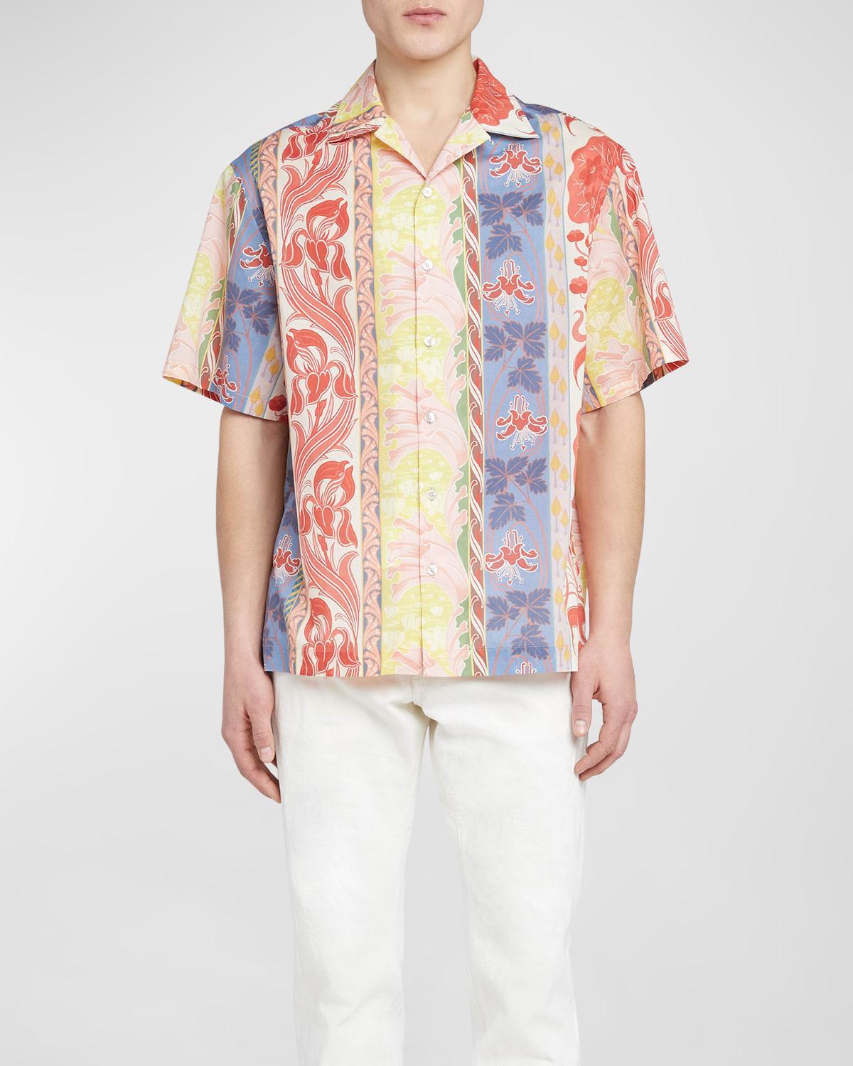 Mens Paisley Bowling Short-Sleeve Shirt Product Image
