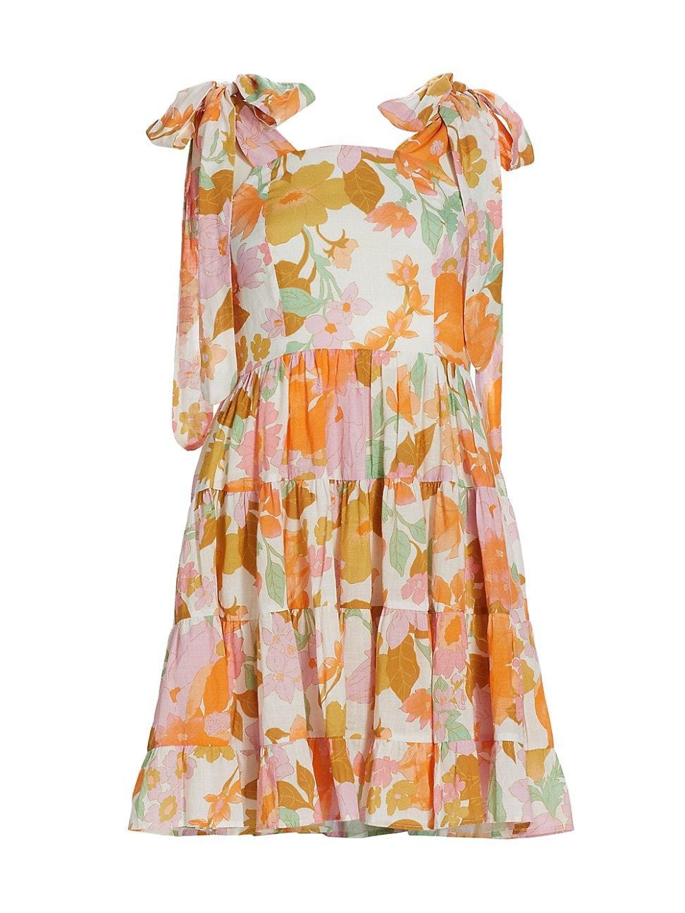 Womens Kiara Floral Cotton Mini Dress Product Image