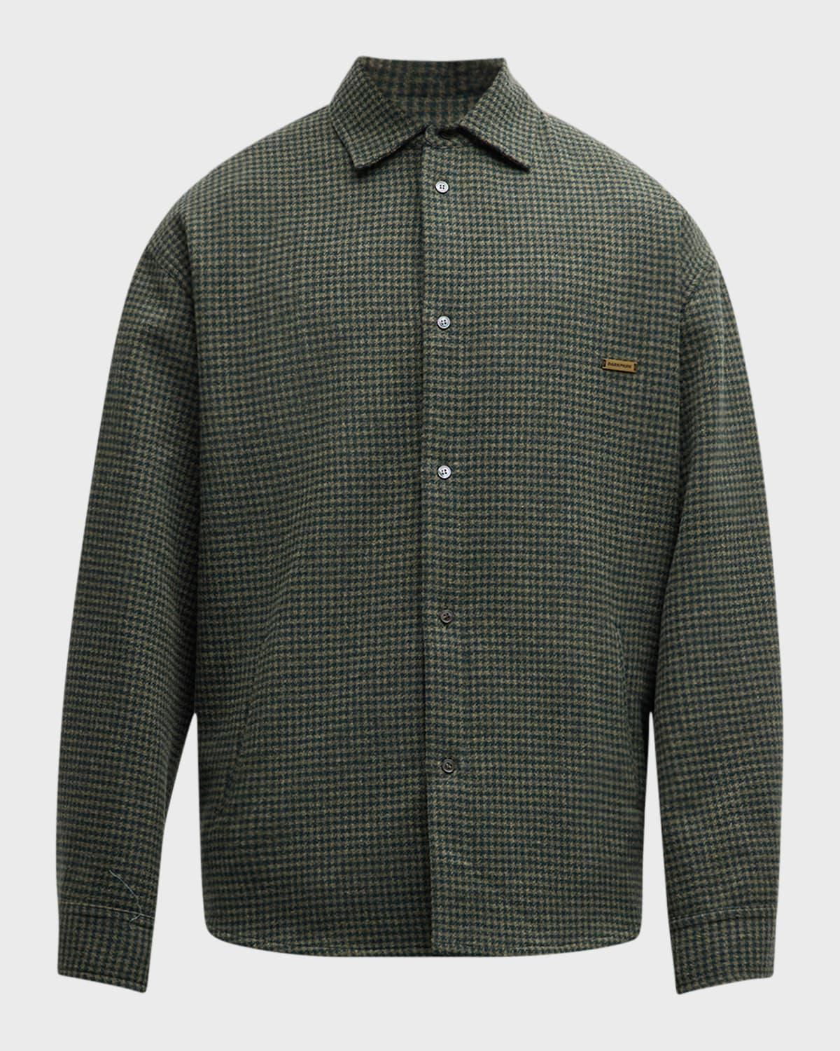 Men's Keanu Houndstooth Button-Down Shirt Product Image