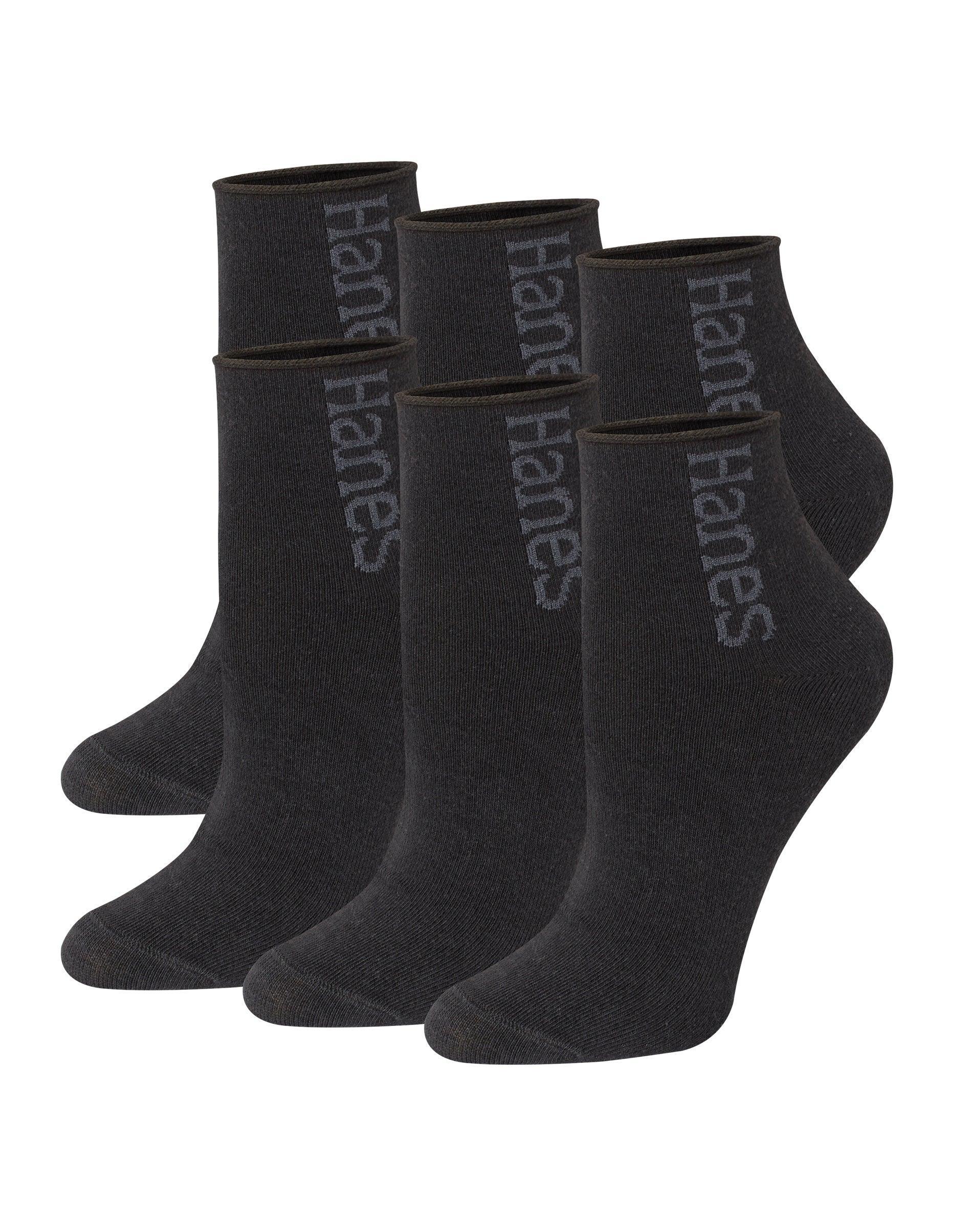 Hanes Originals Womens SuperSoft Mid Crew Socks, Extended Sizes, 6-Pairs Pink 8-12 Product Image