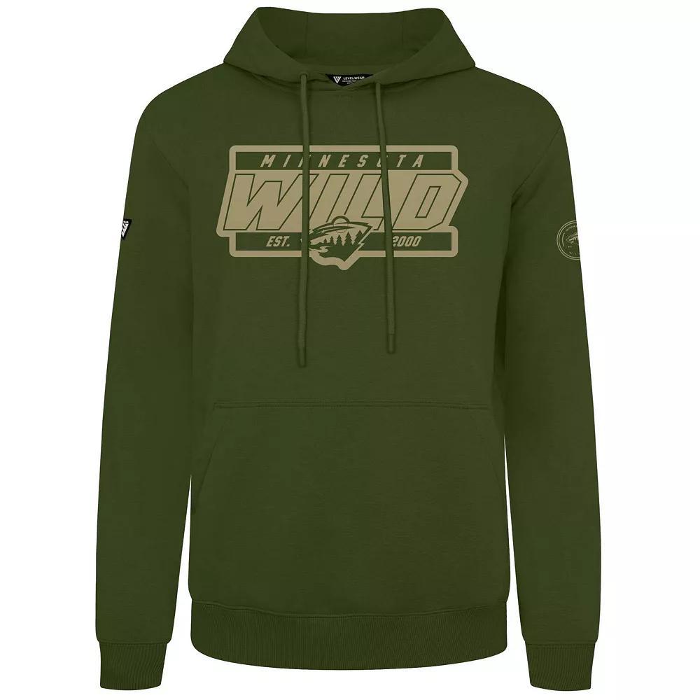Mens Levelwear Olive Seattle Kraken Podium Pullover Hoodie Product Image