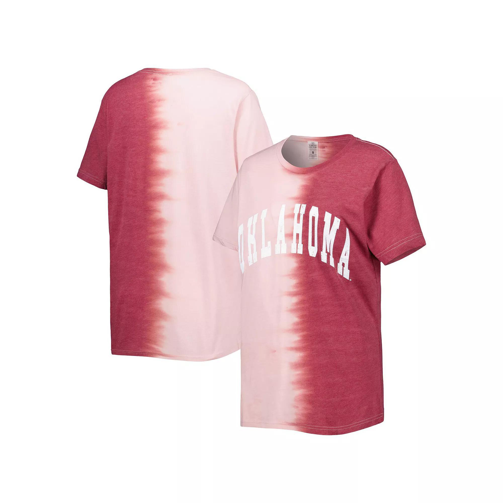 Women's Gameday Couture Crimson Oklahoma Sooners Find Your Groove Split-Dye T-Shirt, Size: Large, Red Product Image