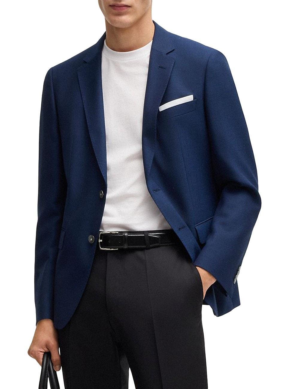Mens Hutson Wool Single-Breasted Blazer Product Image