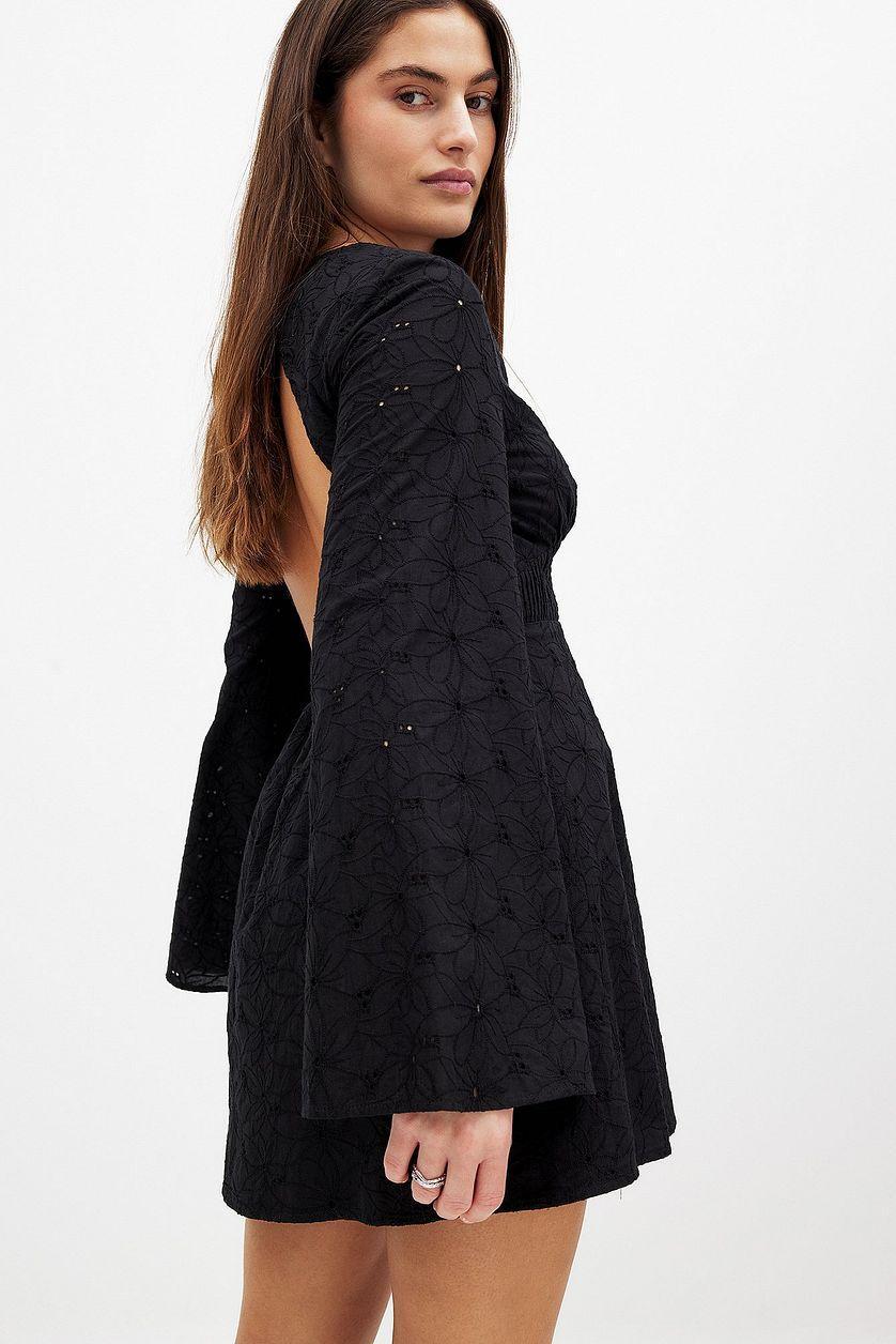 Anglaise Trumpet Sleeve Mini Dress Product Image