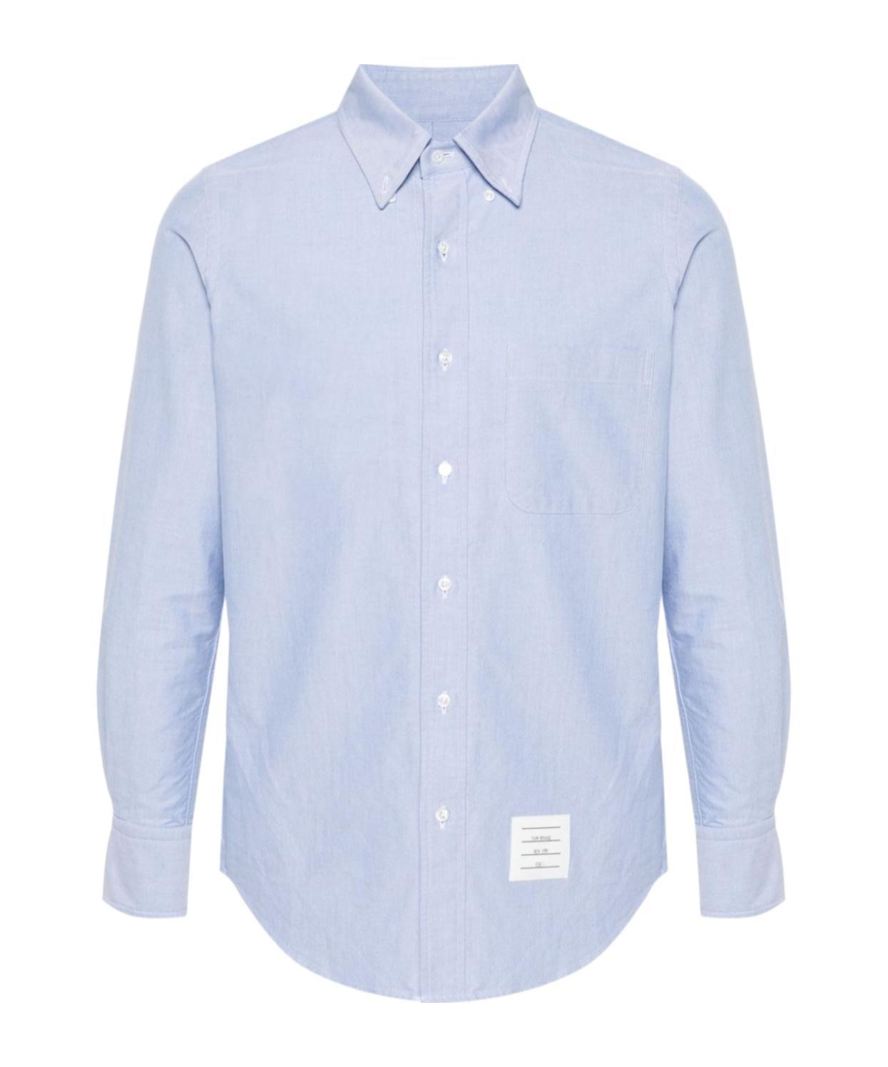 THOM BROWNE Classic Fit Cotton Button-down Shirt In Light Blue Product Image