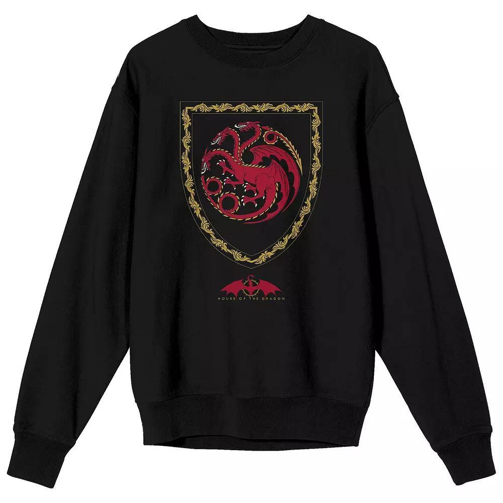Men's House of the Dragon Red Long Sleeve Tee, Size: XXL, Black Product Image