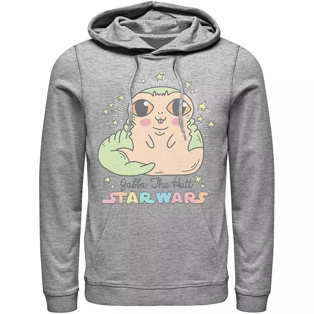 Men's Star Wars Cute Cartoon Jabba The Hutt Hoodie, Size: XXL, White Product Image