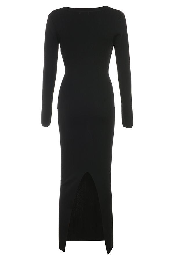 Keeya Black Knit Maxi Dress Product Image