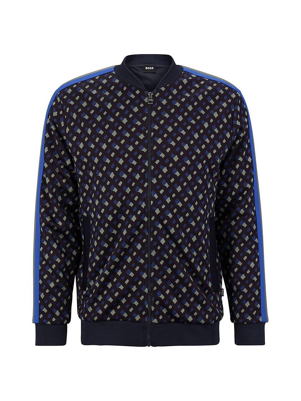 Mens Zip-Up Sweatshirt With Monogram Print Product Image
