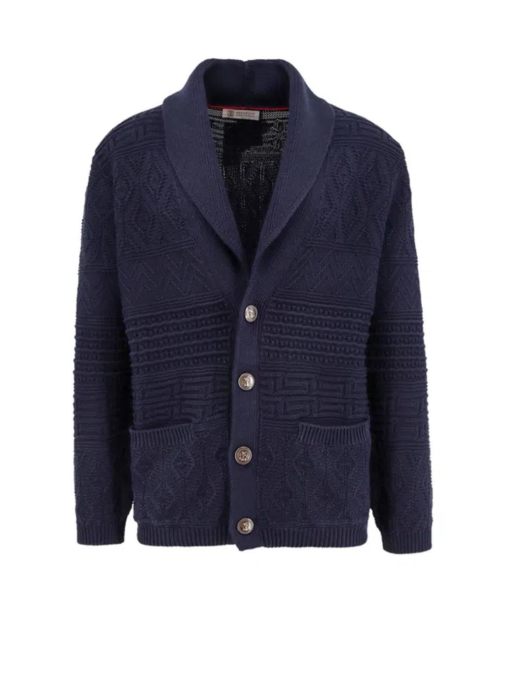 BRUNELLO CUCINELLI Cardigan In Blue Product Image