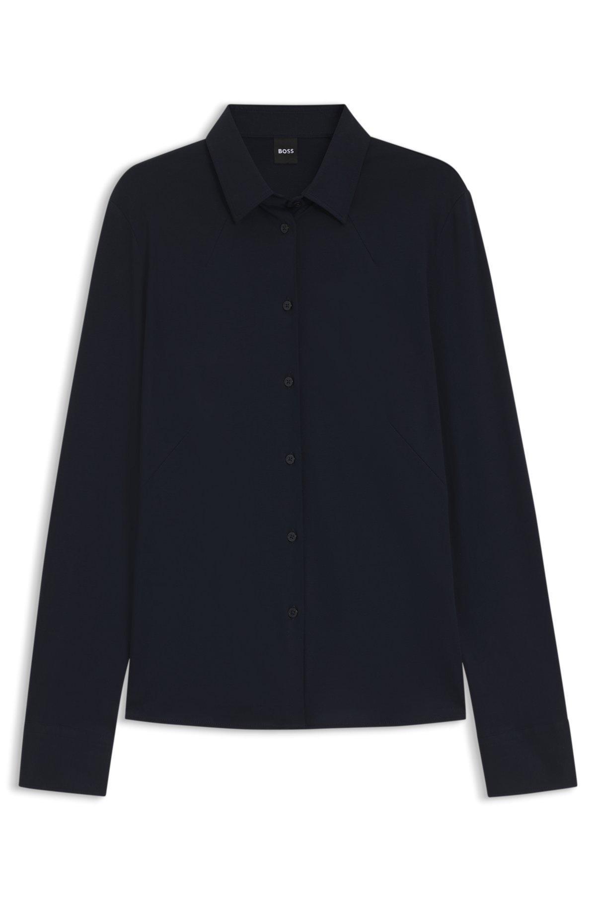 Extra-slim-fit blouse in cotton jersey Product Image