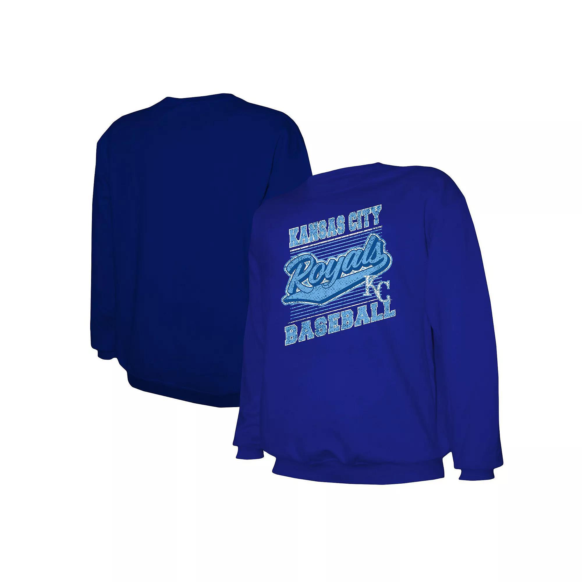 Men's Stitches Royal Kansas City Royals Pullover Sweatshirt, Size: Small, Blue Product Image