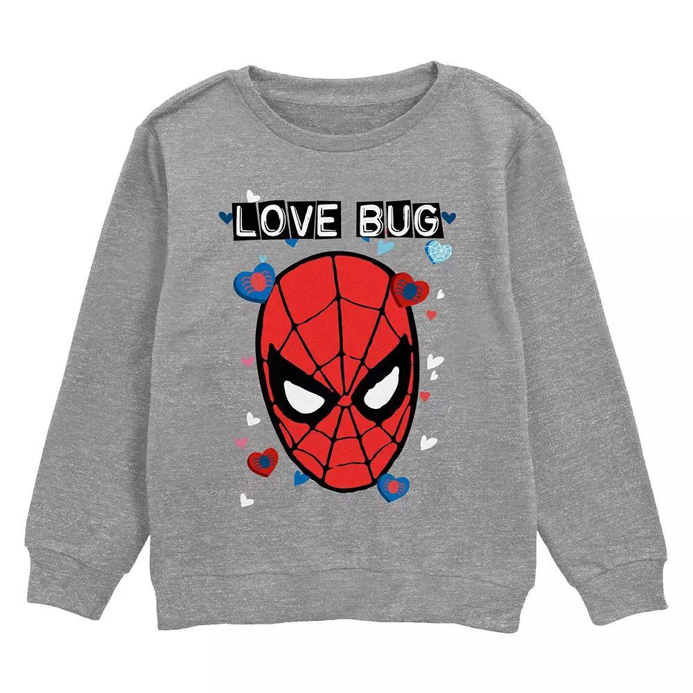Boys 8-20 Marvel Spider-Man Love Bug Fleece Sweatshirt, Boy's, Size: Medium, Athletic Grey Product Image
