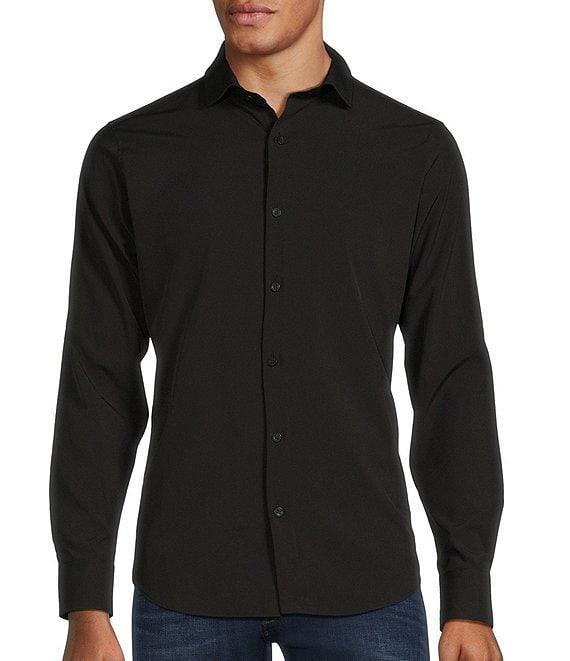 Murano Slim Fit Solid Performance Stretch Long Sleeve Woven Shirt Product Image