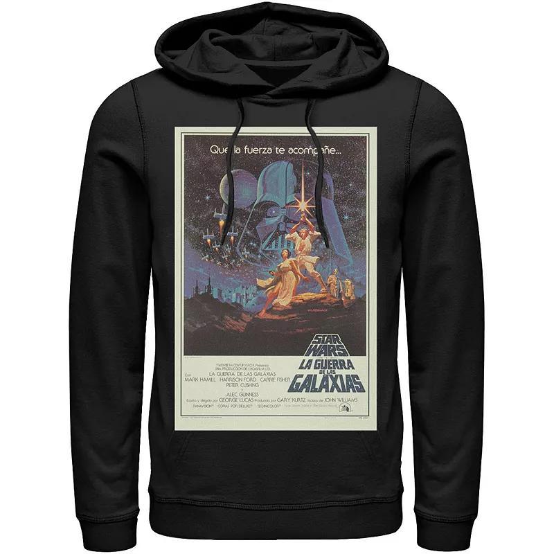 Men's Star Wars Vintage Movie Poster Portrait Hoodie, Size: Medium, Blue Product Image