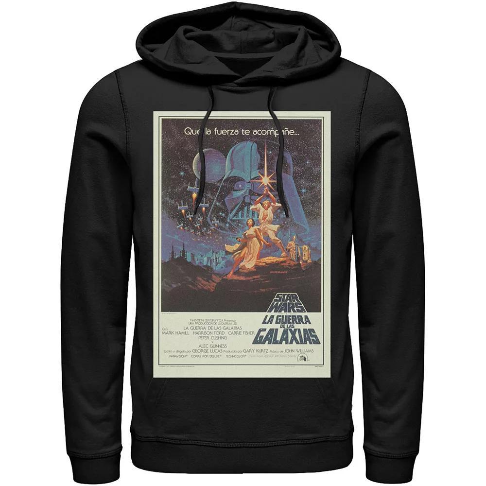 Men's Star Wars Vintage Movie Poster Portrait Hoodie, Size: Medium, Blue Product Image