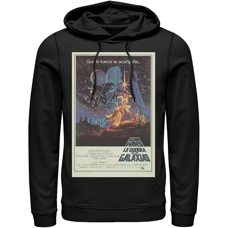 Men's Star Wars Vintage Movie Poster Portrait Hoodie, Size: Medium, Blue Product Image