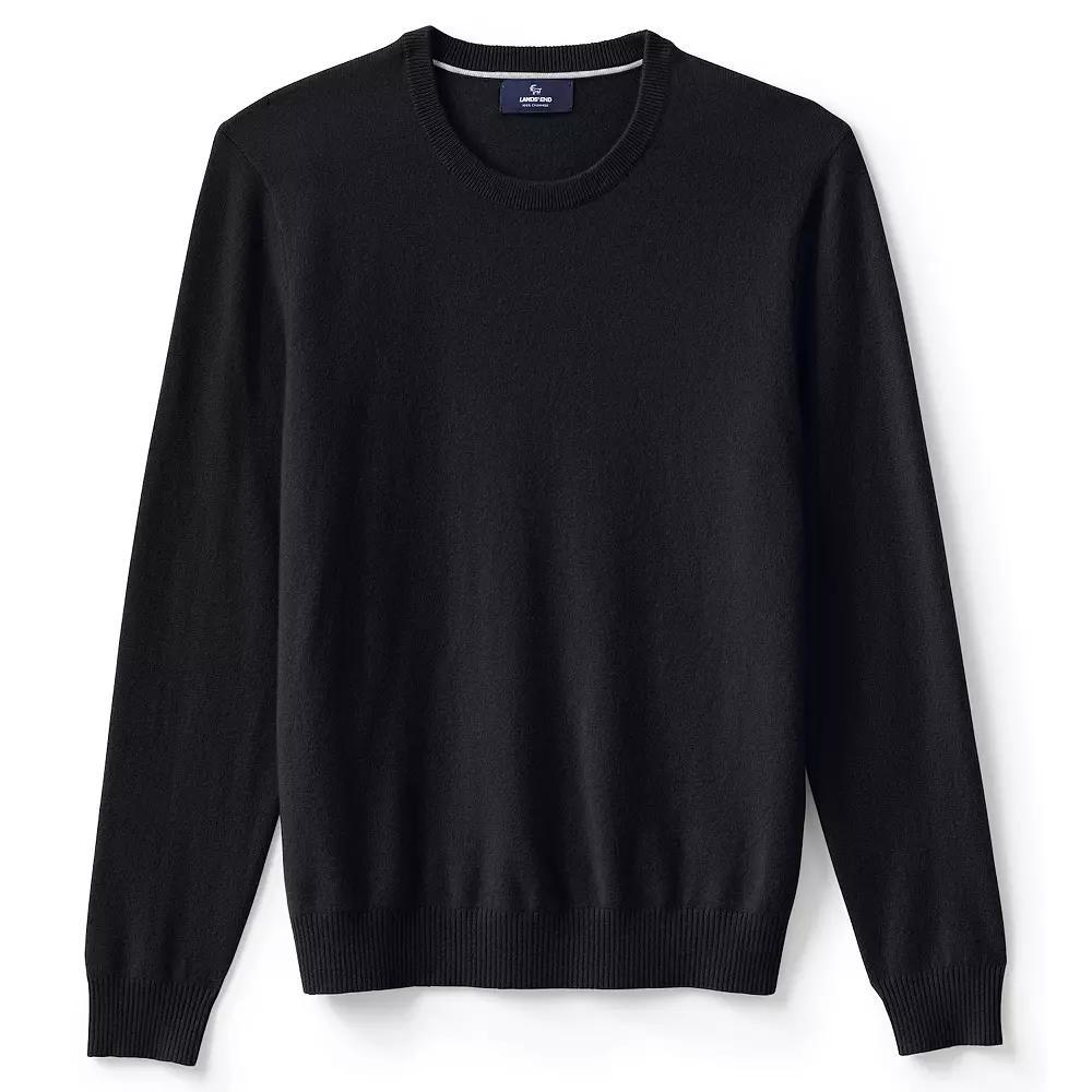 Men's Lands' End Fine-Gauge Cashmere Crewneck Sweater, Size: Medium, Radiant Blue Product Image